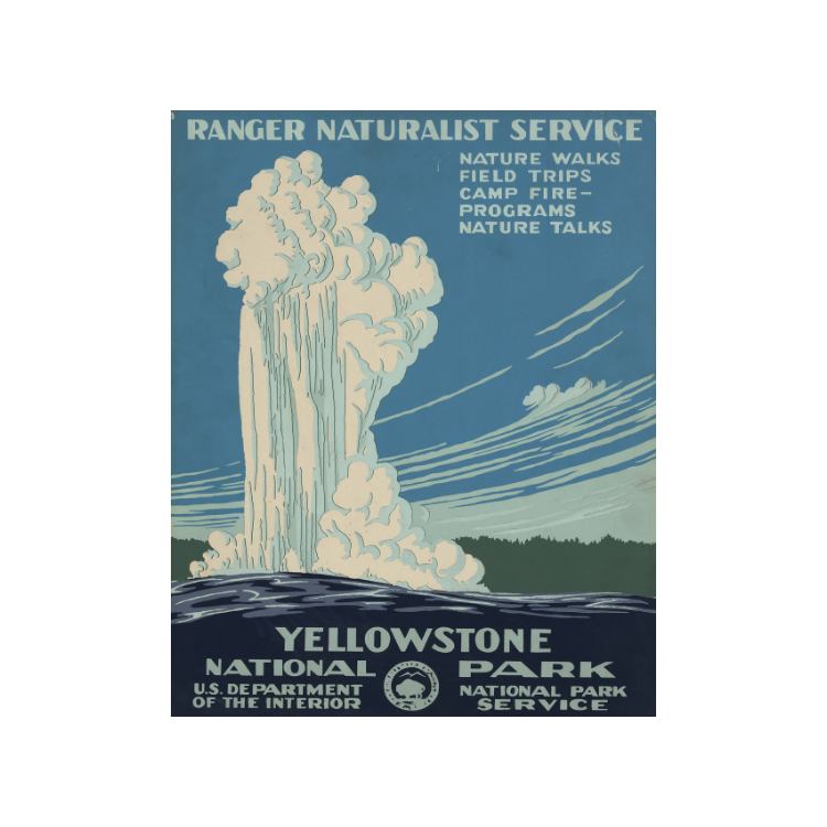 National Parks Poster Print: Yellowstone - vintageframedprints.com