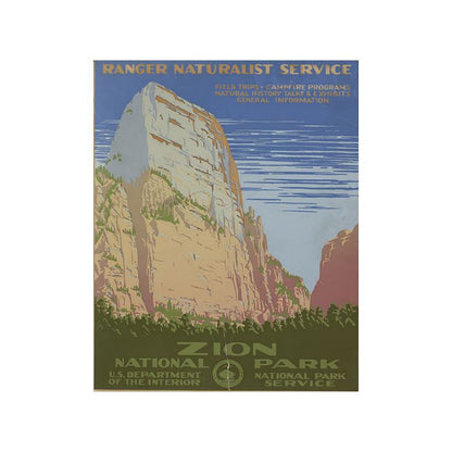 National Parks Poster Print: Zion National Park - vintageframedprints.com